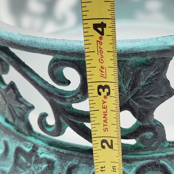 Vtg Partylite Retired Verdigris Ivy Garden 3-Wick Pillar/Candleholder P7362 NIB - Picture 5 of 10